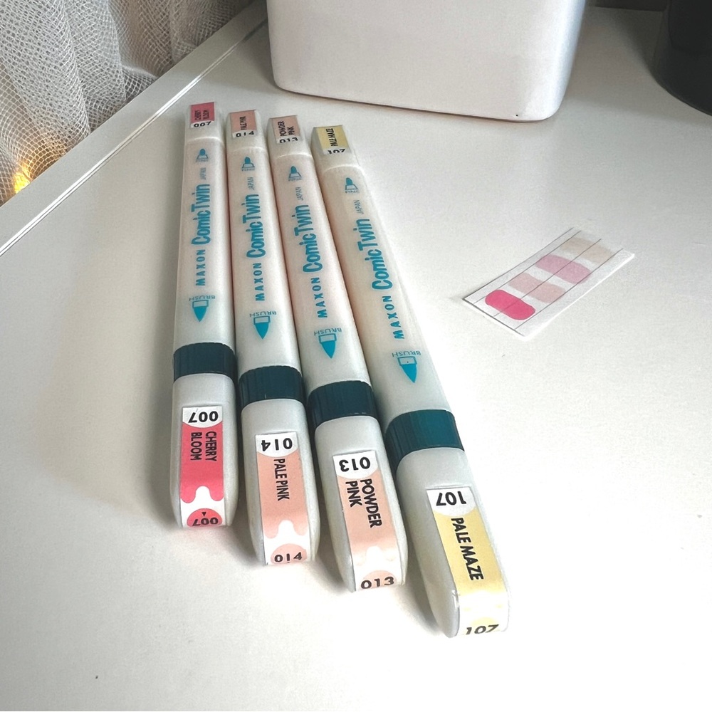 4 Japanese Comic Twin Pale Skin Color Shades Alcohol Manga Markers